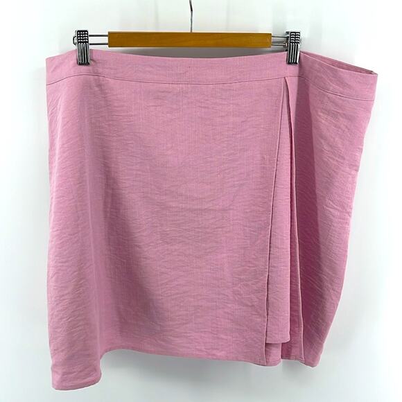 NWT Eloquii faux wrap back zip plus size mini skirt sz 22 - Picture 1 of 6